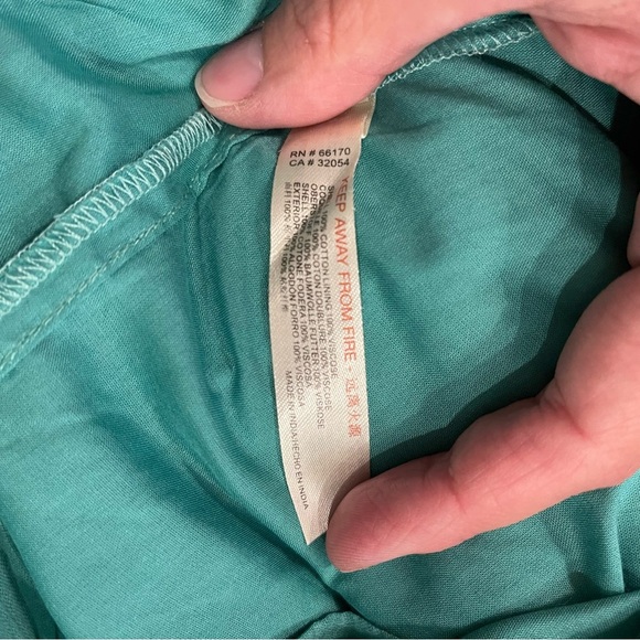 Free People Seashell Skort Romper Women’s Med Green Cotton Oversized Boho Gauzy - Picture 7 of 10